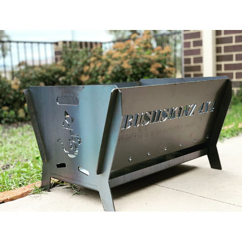 BushSkinz 4X4 Portable Steel Fire Pit