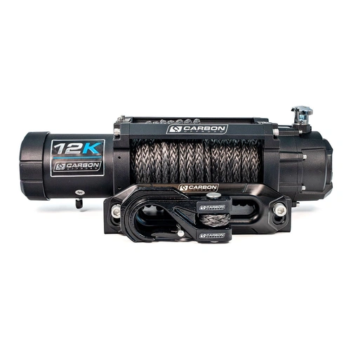 Carbon Offroad 24V 12K - 12000lb Winch V3X with MegaPro Hook