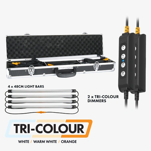 Hardkorr 4 Bar Tri-Colour LED Camp Light Kit