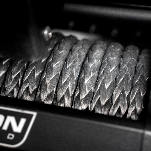 Carbon Offroad 24 m 11 mm Synthetic Winch Rope Kit - Black