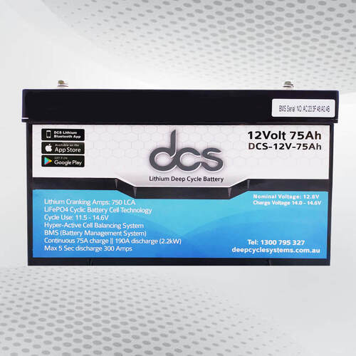 DCS 12v 75ah Smart Lithium Battery