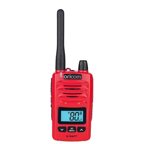 Oricom DTX600RD Waterproof IP67 5 Watt Handheld UHF CB Radio (Red)