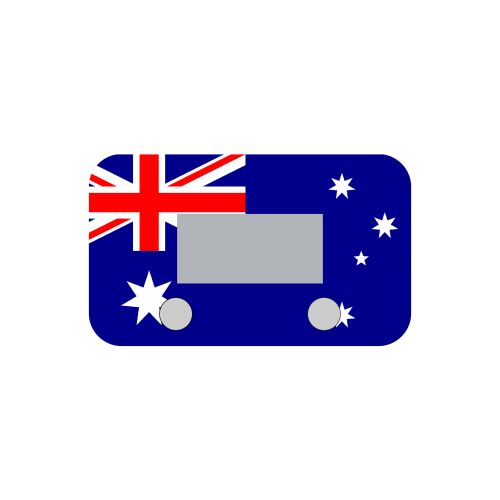 Australian Flag Faceplate for iDRIVE/EVC Throttle Controller