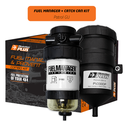 Direction Plus Fuel Manager Pre-Filter + Catch Can Kit - Suits Nissan Patrol ZD30DDTTi 2006-2018