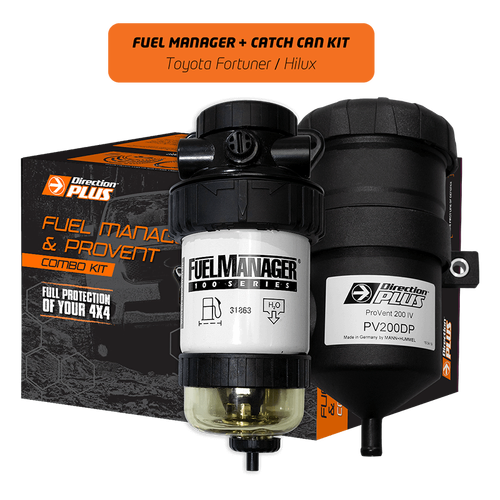 Direction Plus Fuel Manager Pre-Filter + Catch Can Kit - Suits Toyota Hilux N80 / Fortuner 2.8L 2015-ON 