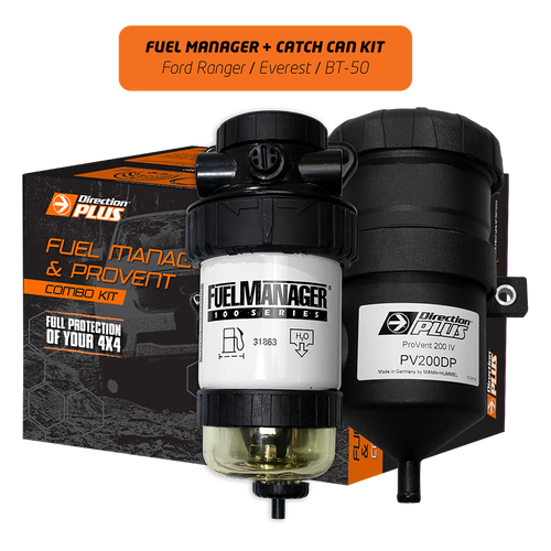 Direction Plus Fuel Manager Pre-Filter + Catch Can Kit - Suits Ranger / Everest / Mazda BT-50 PX1 PX2 PX3 2011-2022