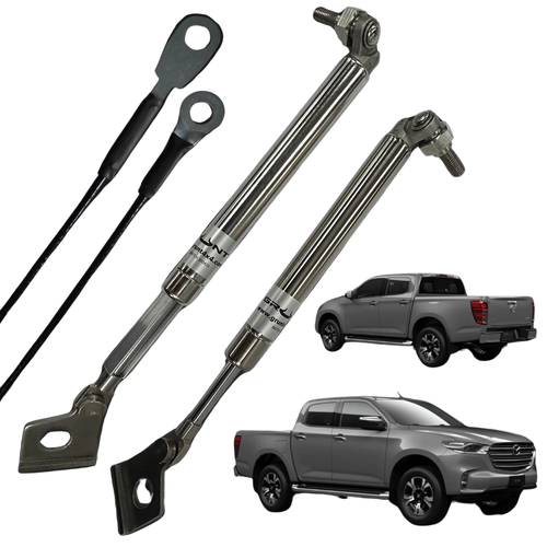 Grunt 4x4 Tailgate Stainless Steel Easy Down Strut System - Mazda BT50 BT-50 2020-25