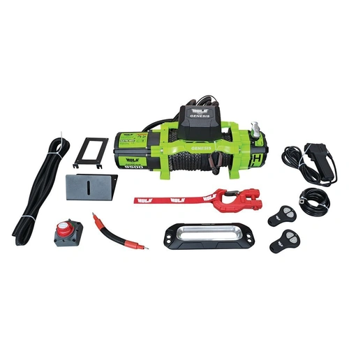 Hulk4x4 Genesis Series 9500lb Recovery Winch Synthetic Rope