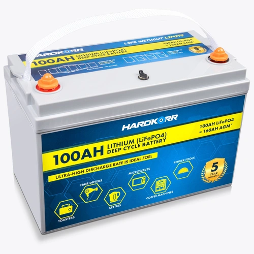 Hardkorr 100Ah Lithium (LiFePO<sub>4</sub>) Deep Cycle Battery