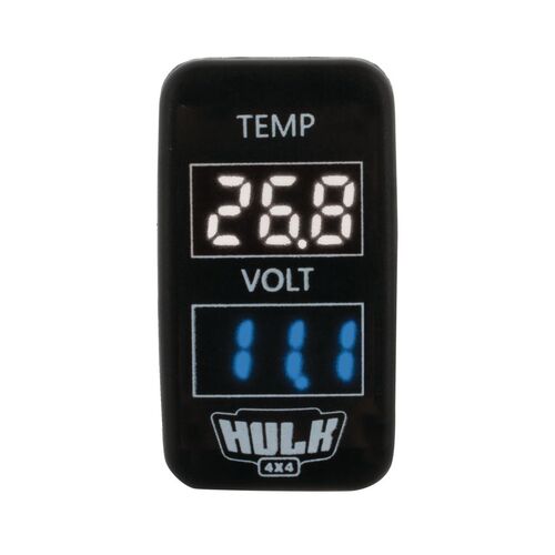 Suits Toyota Early Temperature & DC Voltmeter White Illum 12v - Hulk