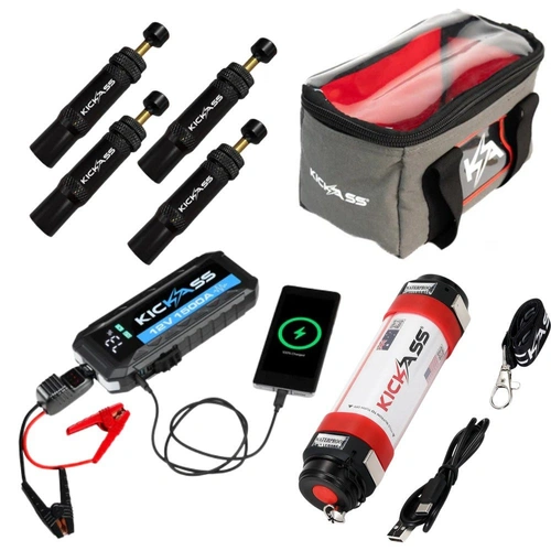 KickAss Ultimate Glove Box Kit - Jump Starter, Torch, Storage & Tyre Deflators