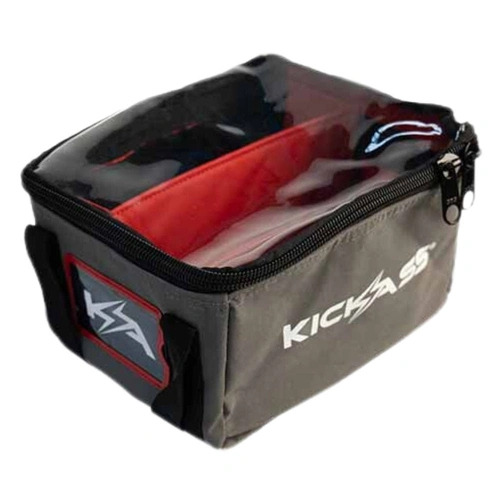 KickAss Canvas Clear Top Storage Bag with PVC Lining - 20x25x15cm
