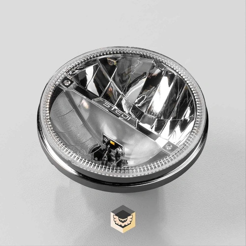 STEDI 7 Inch Homage LED Headlight - Chrome (3000K)