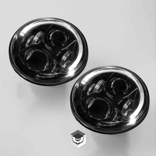 LedMoto Carbon 7 Inch LED Headlight (Pair)
