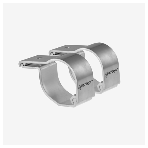 Lightforce Pair of Bar Clamps (Polished) to suit 56mm and 65mm Diameter Bars
