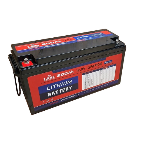 Lion IP65 Rated LiFePo4 12V 200AH Lithium Battery with Bluetooth