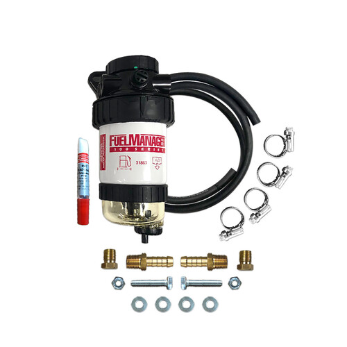  Fuel Manager Pre-Filter Kit, No Bracket - Toyota Landcruiser 76,78,79 Series 4.5L V8 Diesel 2007-On