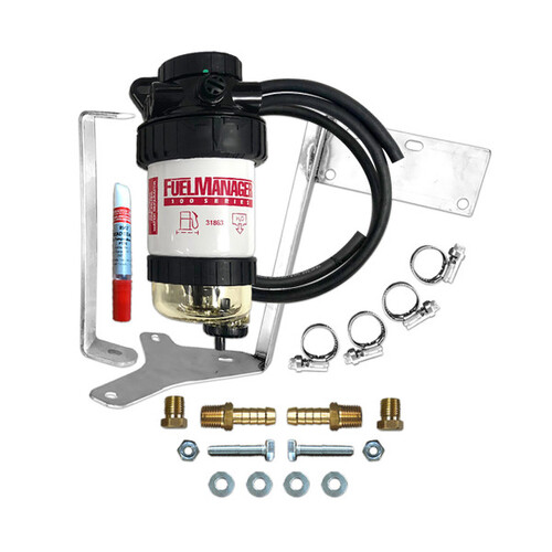 Fuel Manager Pre Filter Kit Incl Dual Bracket - Suits Toyota Landcruiser 70 Series 2007-on