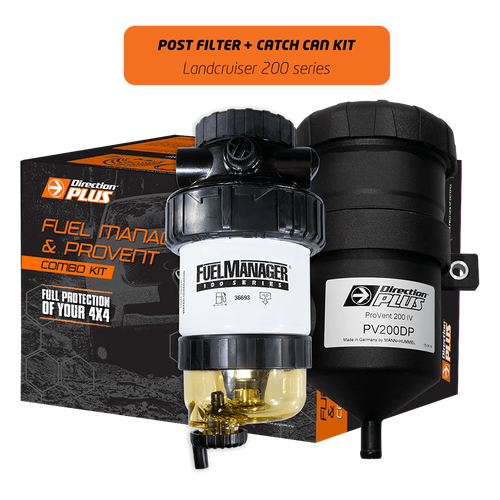 Direction Plus Fuel Manager Post-Filter + Catch Can Kit - Suits Toyota Landcruiser 200 Series 2007-2022