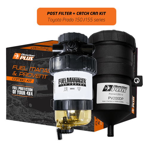 Direction Plus Fuel Manager Post-Filter + Catch Can Kit - Suits Toyota Prado 150 Series 2015-2023