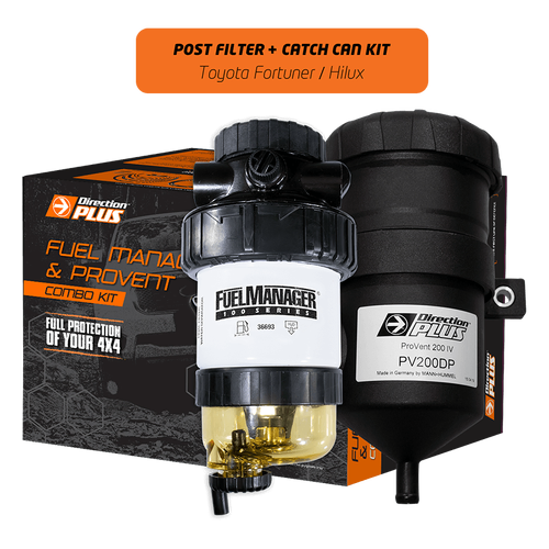 Direction Plus Fuel Manager Post-Filter + Catch Can Kit - Suits Toyota Hilux N80 / Fortuner 2.8L 2015-ON 