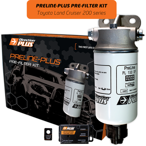 Direction Plus Preline-Plus Pre-Filter Kit - Suits Toyota Landcruiser 200 Series 4.5Ltr V8 Turbo Diesel 2007-2022