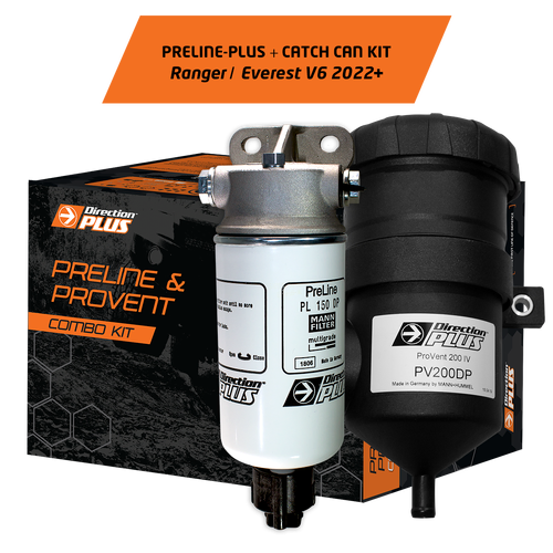 Direction Plus Preline-Plus + Catch Can Kit - Suits Ford Ranger/Everest Next Gen V6 & 4Cyl 
