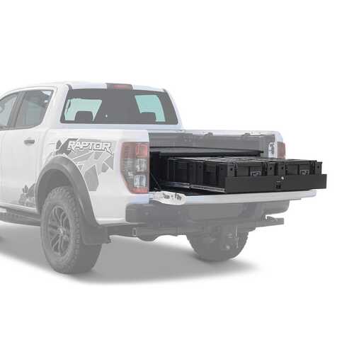 Front Runner Ford Ranger Wildtrak / Raptor (2014-2022) w/Drop-In Bed Liner Wolf Pack Drawer Kit