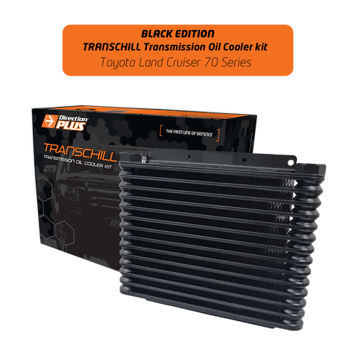 Direction Plus Transchill Arctic Black Transmission Cooler Kit - Suits Toyota Landcruiser 76/78/79 Series 4Cyl 2023-ON