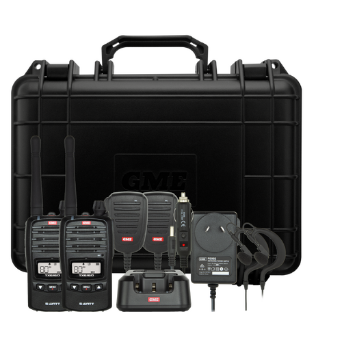 GME 5 Watt UHF CB Handheld Radio Twin Pack - Tradie Pack
